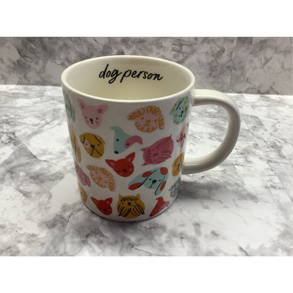 Parker Lane Dog Person Stoneware Coffee Mug with Allover Dog Print - 14 oz